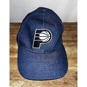 Indiana Pacers Lucas Oil Strapback Hat NBA Cap Denim Blue